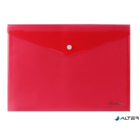 Irattartó tasak, A4, PP, patentos, VICTORIA OFFICE, piros