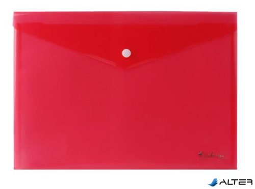 Irattartó tasak, A4, PP, patentos, VICTORIA OFFICE, piros