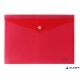 Irattartó tasak, A4, PP, patentos, VICTORIA OFFICE, piros