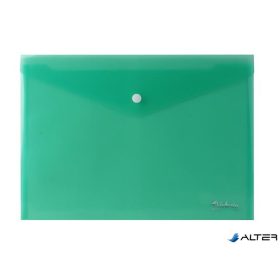 Irattartó tasak, A4, PP, patentos, VICTORIA OFFICE, zöld