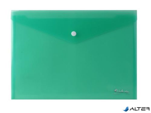 Irattartó tasak, A4, PP, patentos, VICTORIA OFFICE, zöld