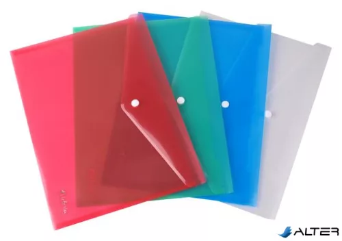 Irattartó tasak, A4, PP, patentos, VICTORIA OFFICE, zöld