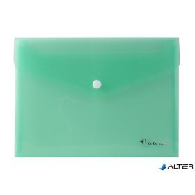 Irattartó tasak, A5, PP, patentos, VICTORIA OFFICE, zöld