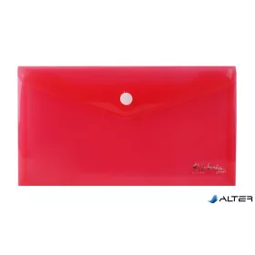 Irattartó tasak, DL, PP, patentos, VICTORIA OFFICE, piros