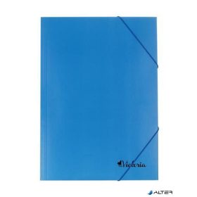 Gumis mappa, karton, A4, VICTORIA OFFICE, kék