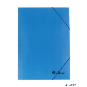 Gumis mappa, karton, A4, VICTORIA OFFICE, kék