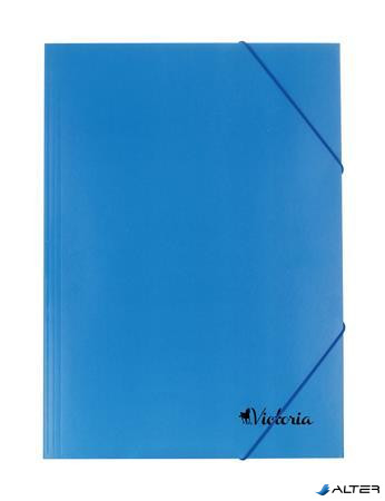 Gumis mappa, karton, A4, VICTORIA OFFICE, kék