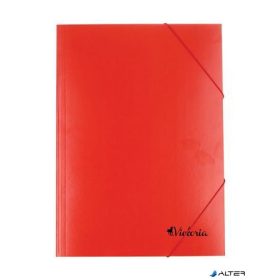 Gumis mappa, karton, A4, VICTORIA OFFICE, piros