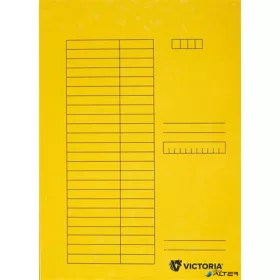 Pólyás dosszié, karton, A4, VICTORIA OFFICE, sárga