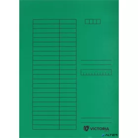 Pólyás dosszié, karton, A4, VICTORIA OFFICE, zöld