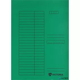 Pólyás dosszié, karton, A4, VICTORIA OFFICE, zöld