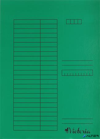 Pólyás dosszié, karton, A4, VICTORIA OFFICE, zöld