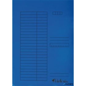Pólyás dosszié, karton, A4, VICTORIA OFFICE, kék