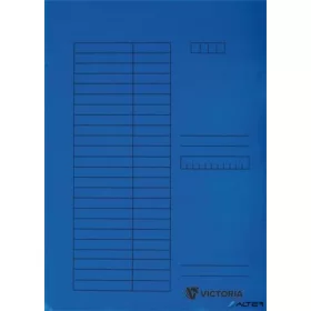 Pólyás dosszié, karton, A4, VICTORIA OFFICE, kék