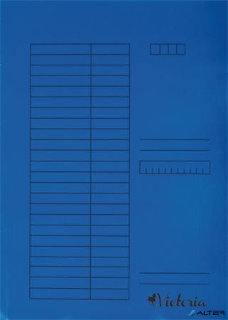 Pólyás dosszié, karton, A4, VICTORIA OFFICE, kék