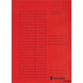 Pólyás dosszié, karton, A4, VICTORIA OFFICE, piros