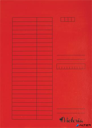 Pólyás dosszié, karton, A4, VICTORIA OFFICE, piros