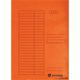 Pólyás dosszié, karton, A4, VICTORIA OFFICE, narancs
