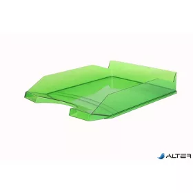 Irattálca, műanyag, VICTORIA OFFICE, áttetsző zöld