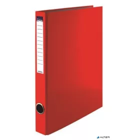   Gyűrűs könyv, 4 gyűrű, 35 mm, A4, PP/karton, VICTORIA OFFICE, piros