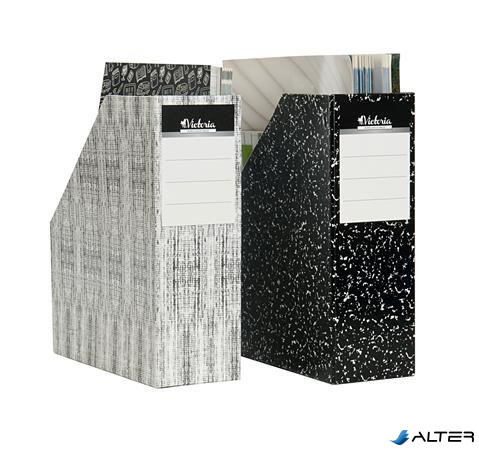 Iratpapucs, karton, 90 mm, VICTORIA OFFICE, "Textil"