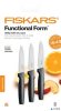 Késkészlet, általános, 11 cm, FISKARS "Functional Form" fekete