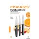 Késkészlet, általános, 11 cm, FISKARS "Functional Form" fekete