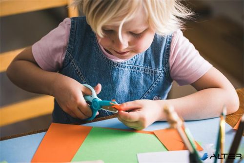 Olló, gyakorló, óvodai, FISKARS, türkiz