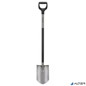Ásó, hegyes, FISKARS 'Ergonomic™', szürke