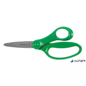 Olló, iskolai, 15 cm, FISKARS, zöld