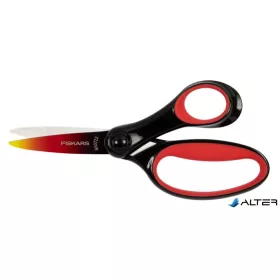 Olló, iskolai, 15 cm, FISKARS, ombré piros