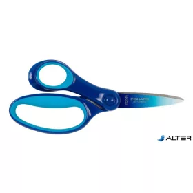 Olló, iskolai, 15 cm, balkezes, FISKARS, ombré kék