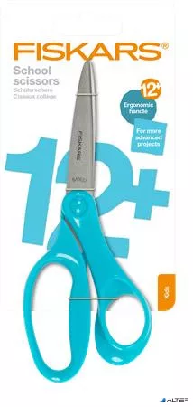 Olló, iskolai, 18 cm, FISKARS,  türkizkék