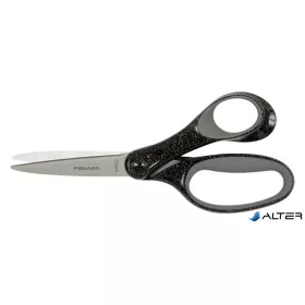 Olló, iskolai, 18 cm, FISKARS, csillámos fekete