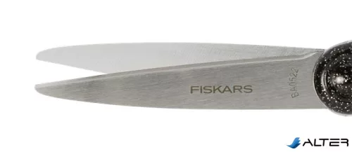 Olló, iskolai, 18 cm, FISKARS, csillámos fekete