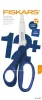 Olló, iskolai, 18 cm, balkezes, FISKARS, csillámos kék