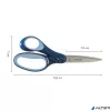 Olló, iskolai, 18 cm, balkezes, FISKARS, csillámos kék