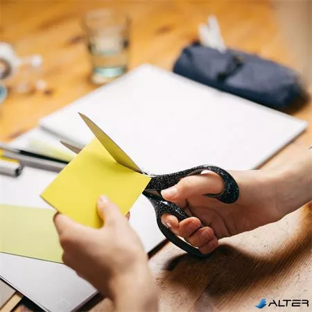 Olló, ifjúsági, 20 cm, FISKARS, foltos fekete