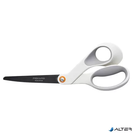 Olló, általános, tapadásmentes, 21 cm, FISKARS "Titanium", fehér