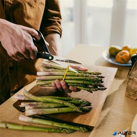 Olló, konyhai, 21 cm FISKARS 'Functional ReNew', fekete