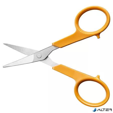 Varróolló, 10 cm, hajlított, FISKARS "Classic", narancssárga