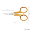 Varróolló, 10 cm, hajlított, FISKARS "Classic", narancssárga