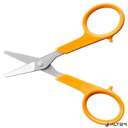 Olló, körömvágó, 10 cm, egyenes, FISKARS "Classic", narancssárga