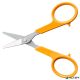 Olló, körömvágó, 10 cm, egyenes, FISKARS "Classic", narancssárga
