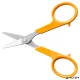 Olló, körömvágó, 10 cm, egyenes, FISKARS "Classic", narancssárga