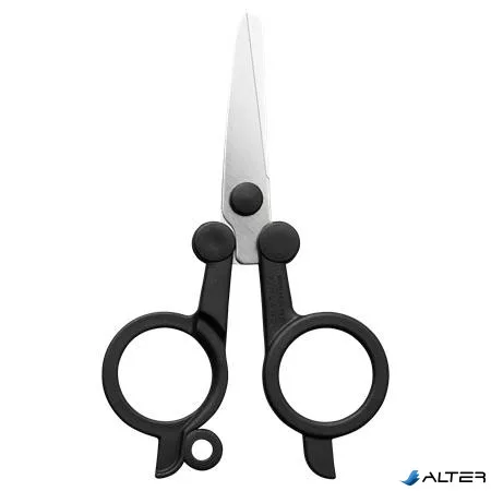 Olló, összecsukható, 11 cm, FISKARS "Functional Form Renew", fekete