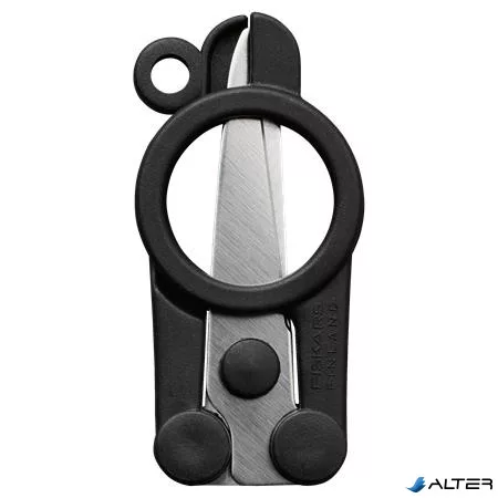 Olló, összecsukható, 11 cm, FISKARS "Functional Form Renew", fekete