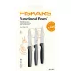 Késkészlet, általános, 11 cm, FISKARS "Functional Form GRS" fekete