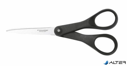 Olló, papírvágó, 18 cm, FISKARS "Essential", fekete