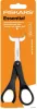 Olló, papírvágó, 18 cm, FISKARS "Essential", fekete
